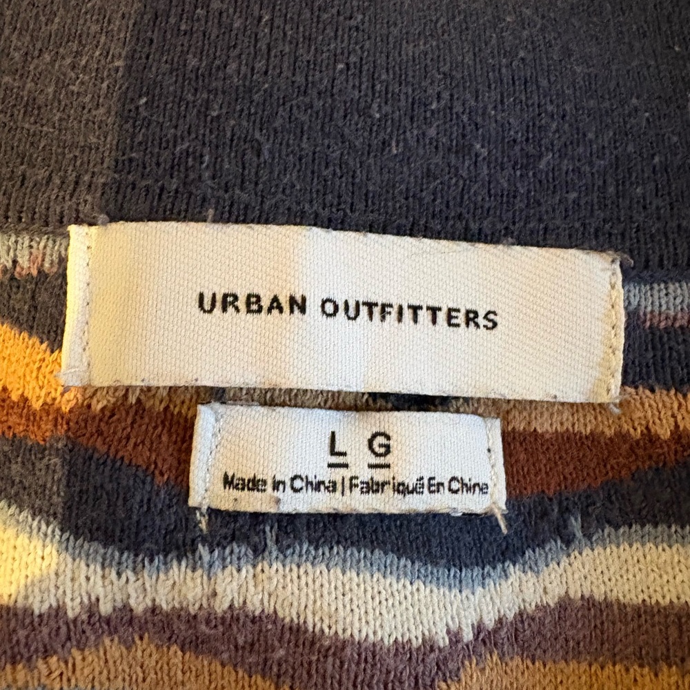Urban Outfitters Blue and Tan Knit Top